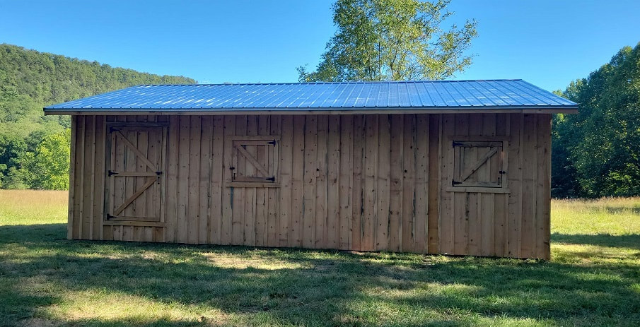 Horse Barn 24x34 satisfied customers of hillside structures
